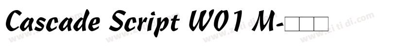 Cascade Script W01 M字体转换